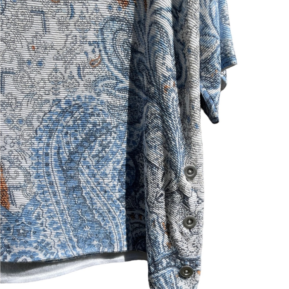 Chico’s Paisley Side-Button Pullover. Chicos’s Size 1 (Med) - Picture 4 of 10